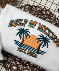 Gulf of Mexico 1550 Embroidered Sweatshirt – American Pride Hoodie for Map Lovers
