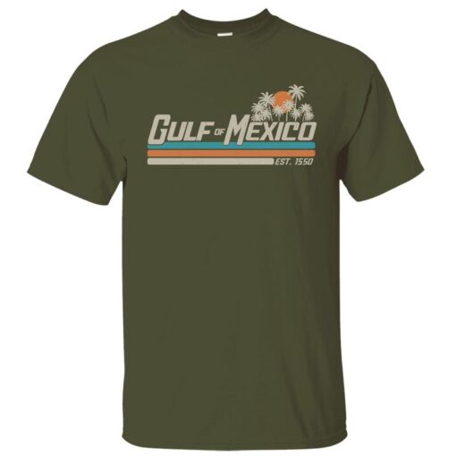 Gulf of Mexico Crewneck T-Shirt - Unisex Cotton Shirt Celebrating the Gulf Coast Lifestyle