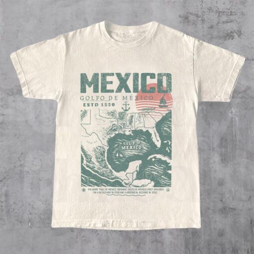 Gulf of Mexico Retro Vintage Art Shirt – Golfo de México 1550 Unisex Tee