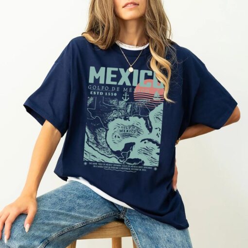 Gulf of Mexico Retro Vintage Art Shirt – Golfo de México 1550 Unisex Tee