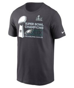 Men's Philadelphia Eagles Nike Anthracite Super Bowl LIX Champions T-Shirt - Locker Room Trophy Collection