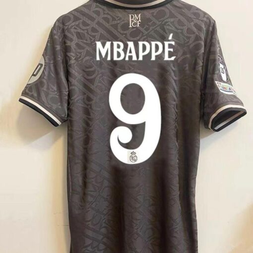 Real Madrid 24-25 Away Jersey with Mbappé & Bellingham - Second Fans Edition