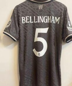Real Madrid 24-25 Away Jersey with Mbappé & Bellingham - Second Fans Edition