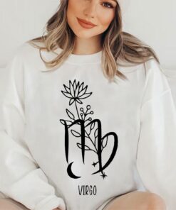 Virgo Floral Astrology Sweatshirt - Horoscope and Zodiac Sign Lover Gift