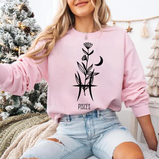 Virgo Floral Astrology Sweatshirt - Horoscope and Zodiac Sign Lover Gift