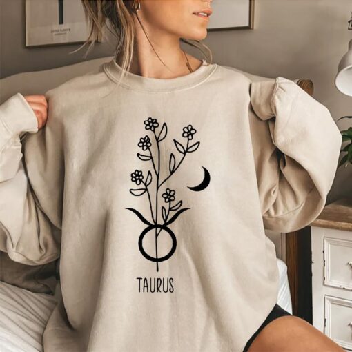 Virgo Floral Astrology Sweatshirt - Horoscope and Zodiac Sign Lover Gift