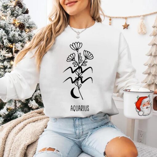 Virgo Floral Astrology Sweatshirt - Horoscope and Zodiac Sign Lover Gift