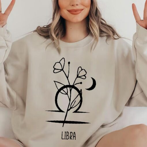 Virgo Floral Astrology Sweatshirt - Horoscope and Zodiac Sign Lover Gift