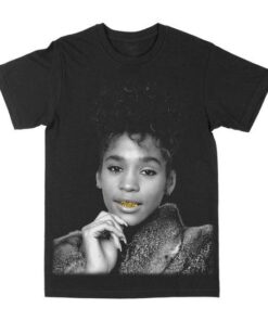 Whitney Houston Gold Grill Graphic Tee for Bold Self-Expression