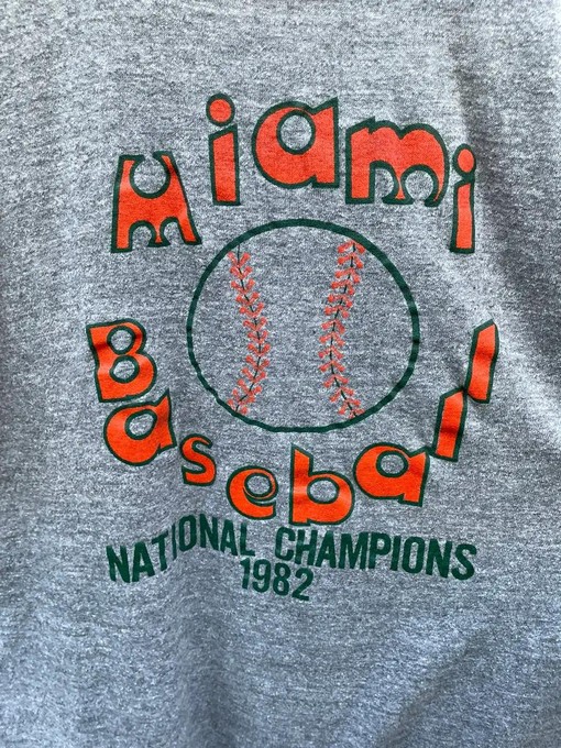 1982 University of Miami Baseball National Champions University American Sweatshirt - Gifts for NCAA Fans