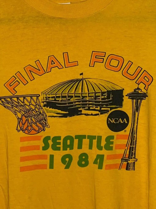 1984 Seattle NCAA Final Four Collegiate Pacific T-Shirt Sweatshirt for Sports Fans