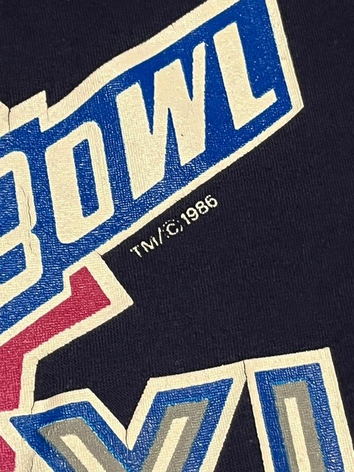 1987 Logo 7 Superbowl XXI Pasadena Vintage USA Made Mens Sport Shirts Sweatshirt T-shirt - Image 3