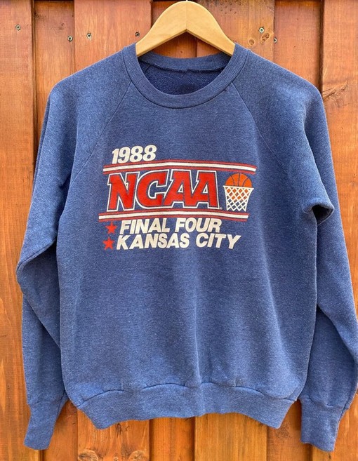 1988 Vintage NCAA Final Four Tournament Kansas City Crewneck Sweatshirt