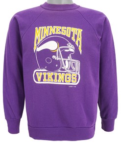 1990S Vintage Minnesota Vikings Big Logo Sweatshirt American Football Shirt for Dad with Mens Sport Shirts