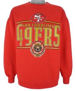 1990S Vintage San Francisco 49Ers Crew Neck Sweatshirt American Football Shirt for Dad with Retro NCAA Shirts
