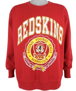 1990S Vintage Washington Redskins Spell-Out Sweatshirt American Football Shirt for Dad with Retro NCAA Shirts