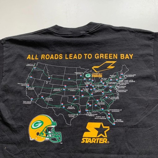 1990s Green Bay Packers Leader Of The Pack Starter Vintage Style Sweatshirt T-shirt for NFL Fans - Image 2
