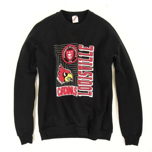 1990s Louisville Cardinals Uni Football Sweatshirt - NCAA Shirts for Men