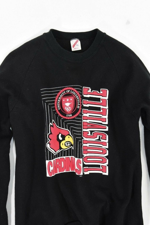 1990s Louisville Cardinals Uni Football Sweatshirt - NCAA Shirts for Men - Image 2