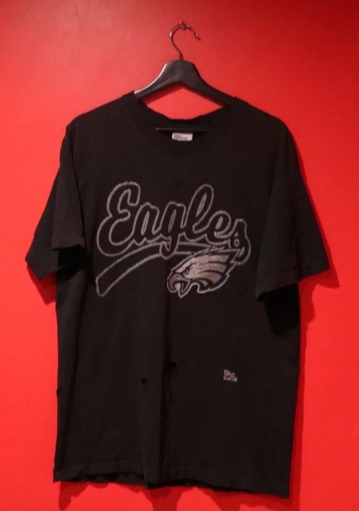 1990s NFL Philadelphia Eagles Distressed Sweatshirt T-shirt Vintage Style Retro NFL Shirts