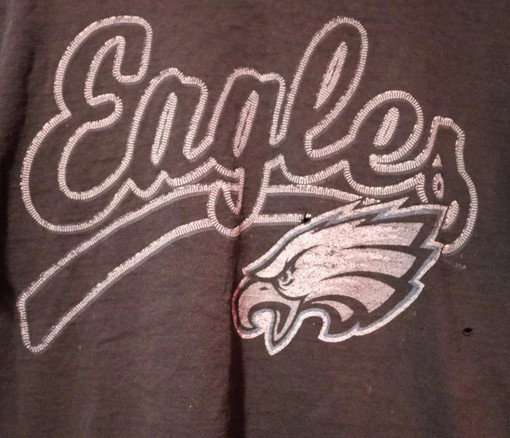 1990s NFL Philadelphia Eagles Distressed Sweatshirt T-shirt Vintage Style Retro NFL Shirts - Image 2