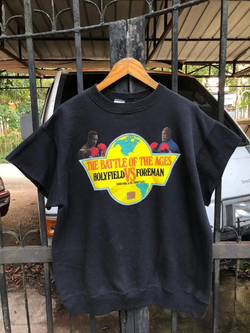 1991 Holyfield vs Foreman Boxing Graphic T-Shirt Sweatshirt Pullover Hoodie Gift For Fans