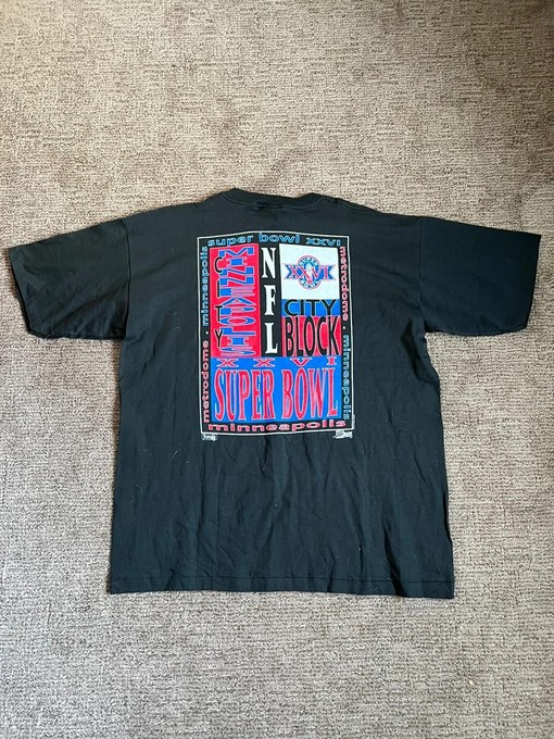 1991 Super Bowl Xxvi City Block Promo Vintage Style Sweatshirt T-shirt - Ideal Gift for NFL Fans