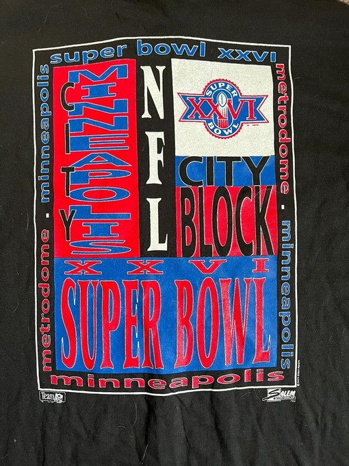 1991 Super Bowl Xxvi City Block Promo Vintage Style Sweatshirt T-shirt - Ideal Gift for NFL Fans - Image 2