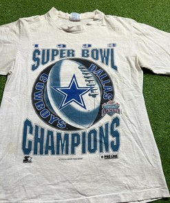 1993 Dallas Cowboys Super Bowl Champions Vintage Starter Sweatshirt T-shirt for Fans