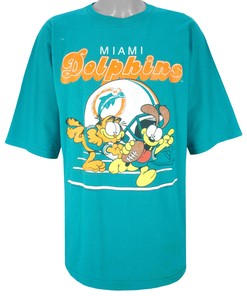1993 Vintage Style NFL Miami Dolphins X Garfield & Odie State University Shirt