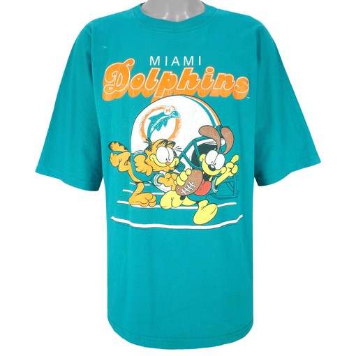1993 Vintage Style NFL Miami Dolphins X Garfield & Odie State University Shirt