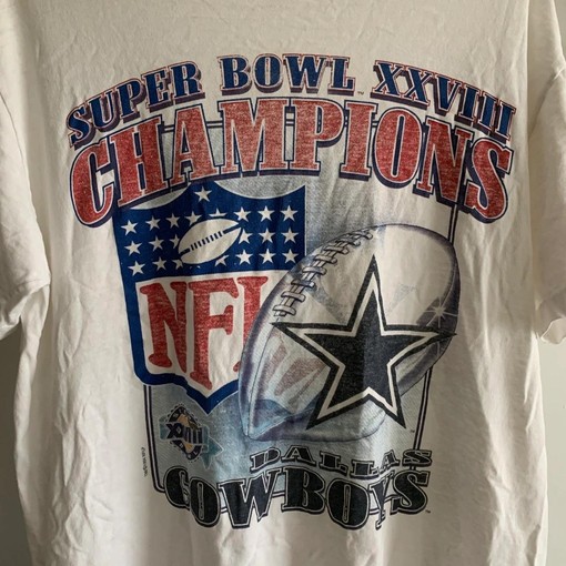 1994 Dallas Cowboys Super Bowl Xxviii 28 Distressed Vintage Style Sweatshirt T-shirt for NFL Enthusiasts - Image 2