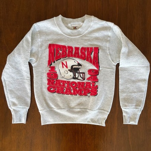 1994 Nebraska National Champs Sweatshirt, Vintage NCAA Gist Apparel