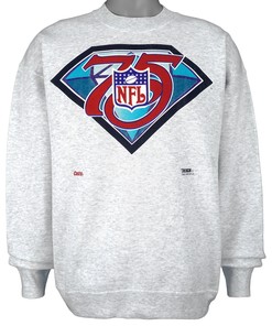 1994 Vintage NFL 75th Anniversary Big Logo Crew Neck Sweatshirt Unisex Sport Sweatshirt Hoodie Gift