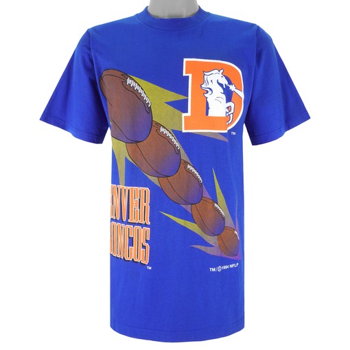 1994 Vintage Style NFL Denver Broncos American University T-Shirt