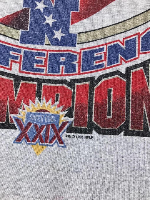 1995 San Francisco 49Ers Conference Superbowl XXIX Vintage Style Sweatshirt T-shirt for Sports Lovers - Image 2