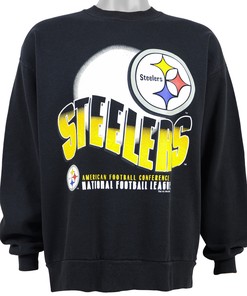 1996 Vintage Pittsburgh Steelers Crew Neck Sweatshirt American Football Shirt for Dad with Mens Sport Shirts