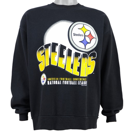 1996 Vintage Pittsburgh Steelers Crew Neck Sweatshirt American Football Shirt for Dad with Mens Sport Shirts