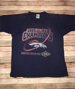 1997 Denver Broncos AFC Champions Sweatshirt T-shirt - Vintage Style Retro NFL Shirts, Perfect Gift for Football Fans