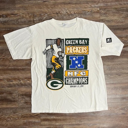 1997 Green Bay Packer NFC Football Vintage Starter Sweatshirt T-shirt for Sports Lovers