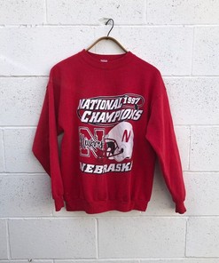 1997 National Champions Sweatshirt, Vintage 90's Nebraska Huskers Football, NCAA Apparel