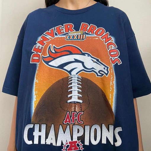 1998 NFL Denver Broncos Graphics Sweatshirt T-shirt - Ideal Gift for Vintage NCAA Shirts & NFL Fans - Image 2
