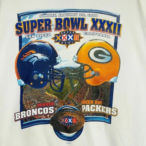 1998 Super Bowl Denver Broncos Green Bay Packers Vintage Style Sweatshirt T-shirt for NFL Fans - Image 2