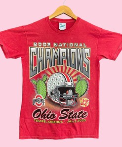 2002 National Champions Ohio State NCAA S T-Shirt, Sweatshirt & Hoodie Full Size Gifts for NCAA with Print