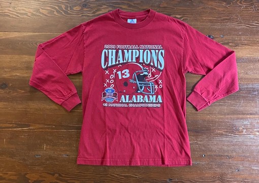 2009 Alabama Football National Champions Long Sleeve Sweatshirt Hoodie Full Size Gifts for NCAA - Retro NCAA Shirts