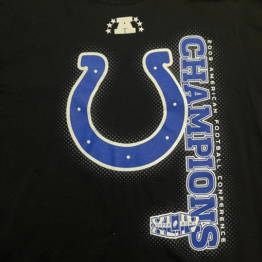 2009 Indianapolis Colts AFC Champions Xliv Sweatshirt T-shirt for NFL Fans - Image 2