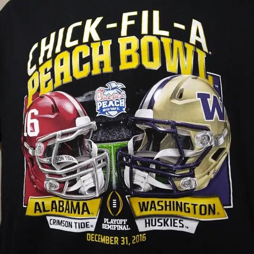 2016 NCAA Peach Bowl Tee - Official College Apparel - American University T-Shirt - Image 2