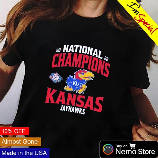 2022 National Champions Kansas Jayhawks Shirt - NCAA Shirts for Men and Women - Image 2