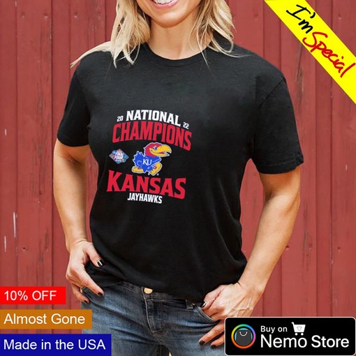 2022 National Champions Kansas Jayhawks Shirt - NCAA Shirts for Men and Women - Image 3
