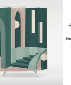 3D Abstract Shower Curtain - Modern Fabric with Hooks and Quick-Drying Bathroom Decor
